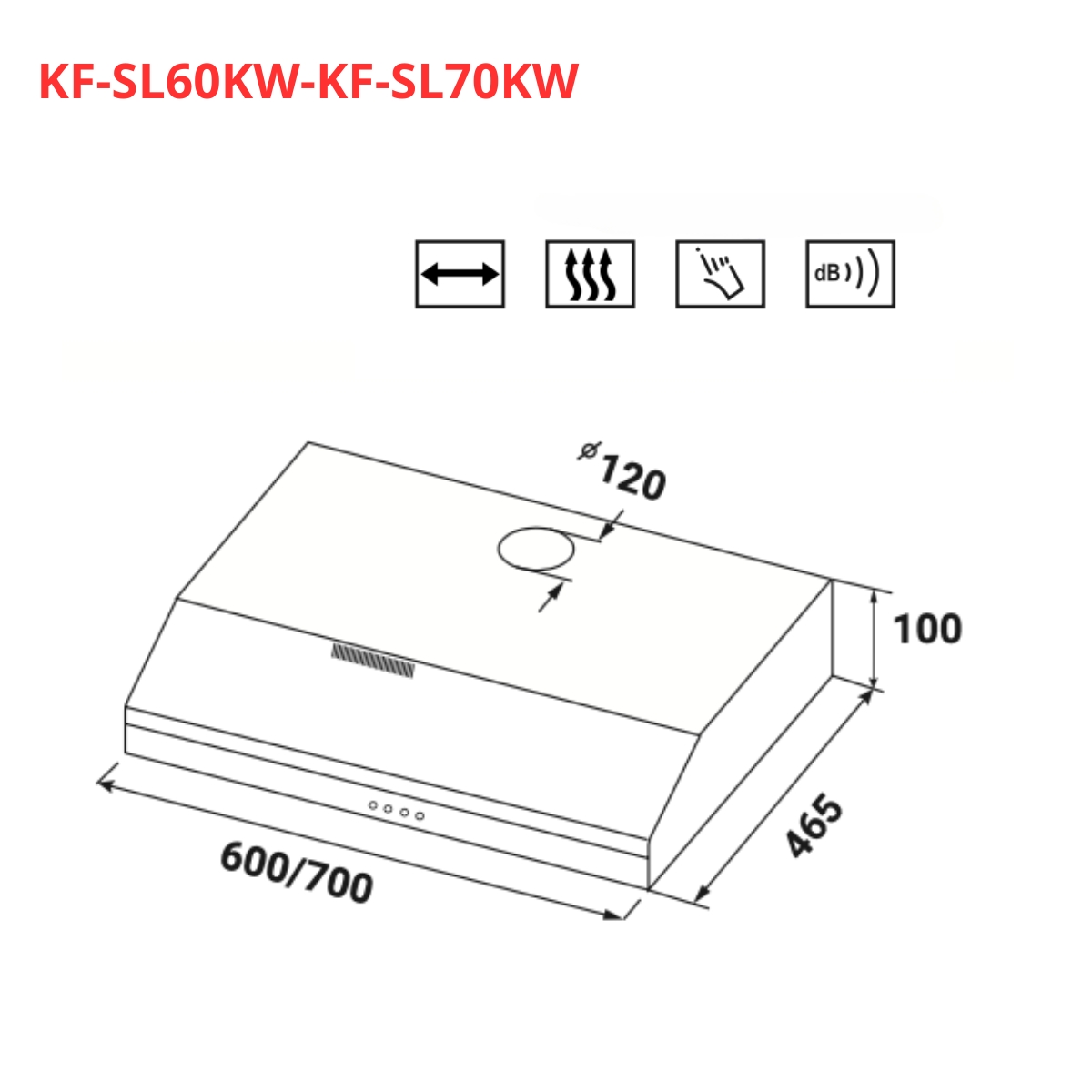 Máy hút mùi cổ điển KAFF KF-SL60KW / KF-SL70KW