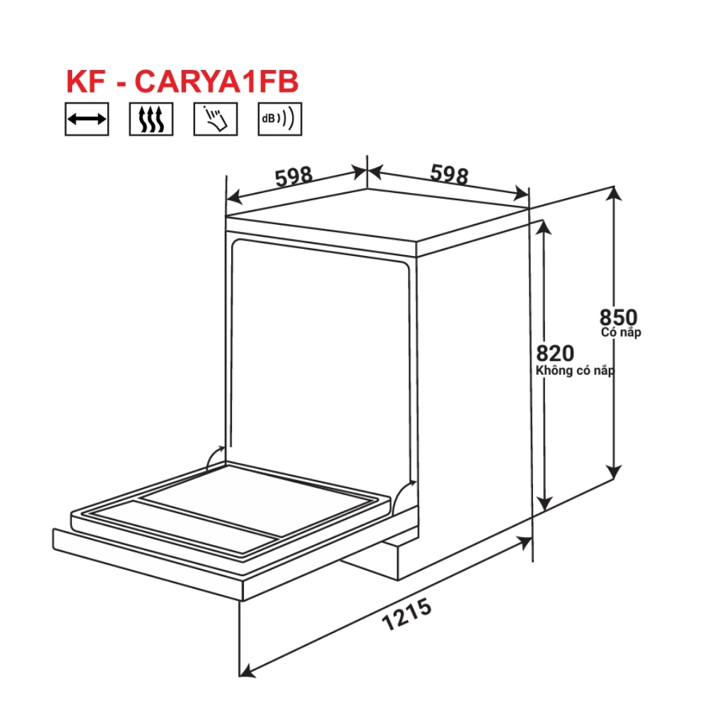 Máy rửa chén độc lập KAFF KF-CARYA1FB
