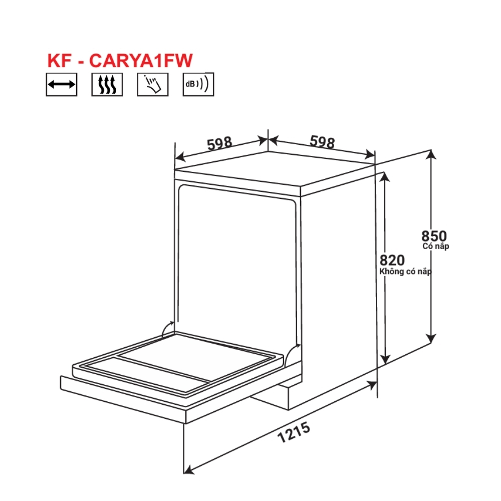 Máy rửa chén độc lập KAFF KF-CARYA1FW