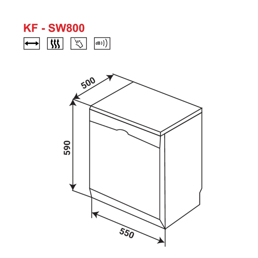 Máy rửa chén độc lập KAFF KF-SW800