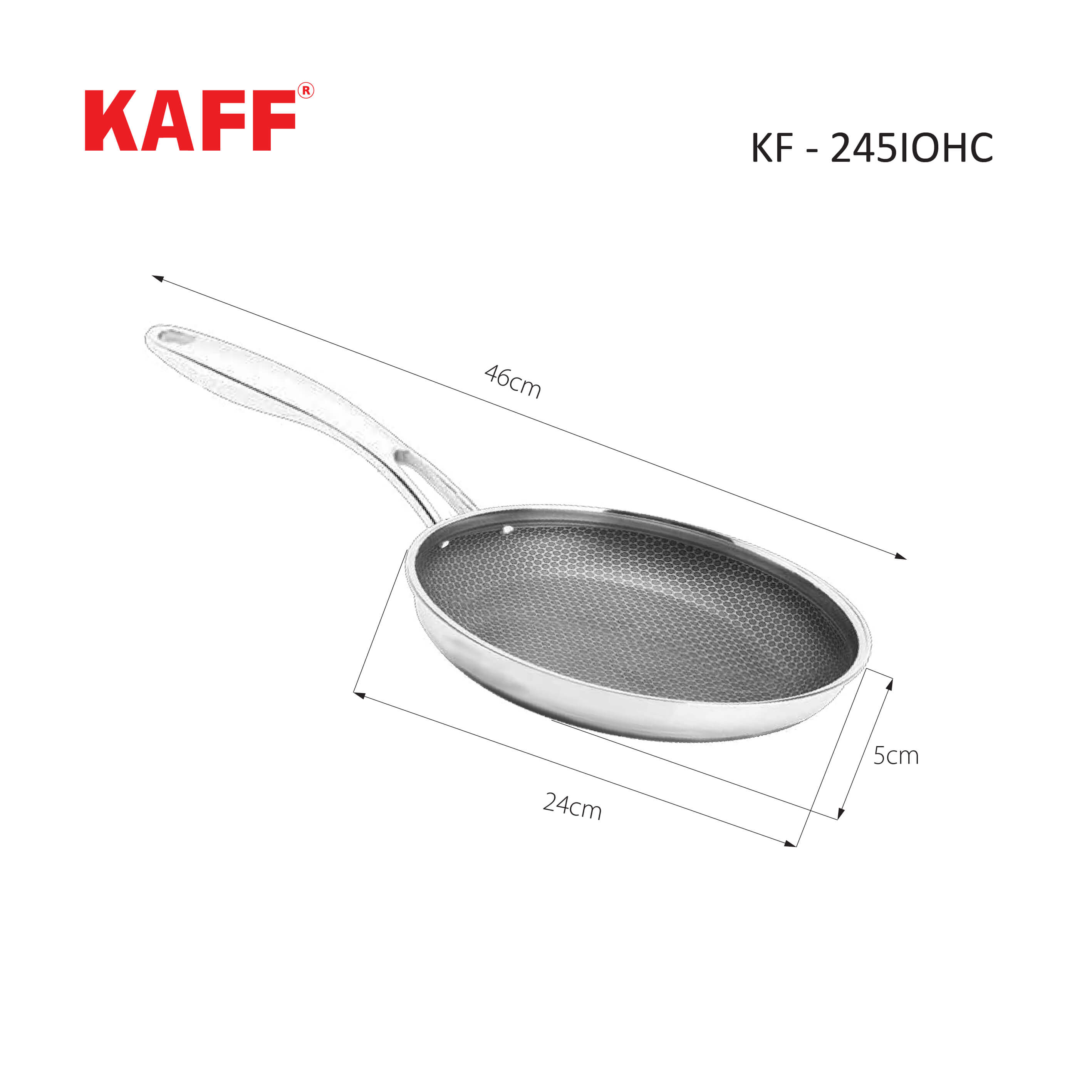 [QUÀ TẶNG] Chảo inox chống dính đáy tổ ong KAFF KF-245IOHC