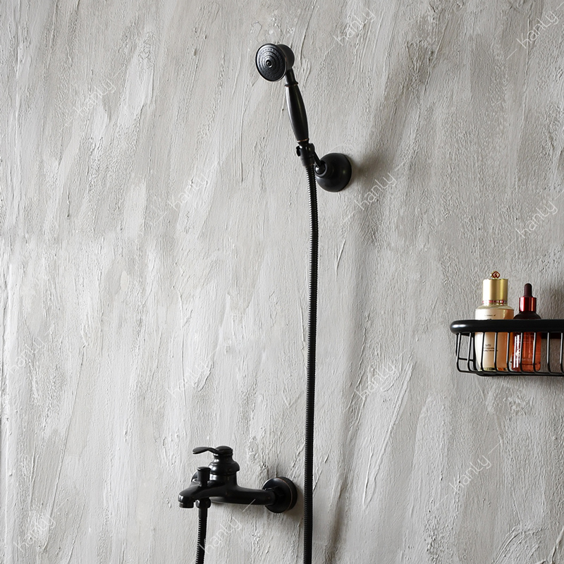 Sen tắm gắn tường nóng lạnh màu đen Kanly GCS20B