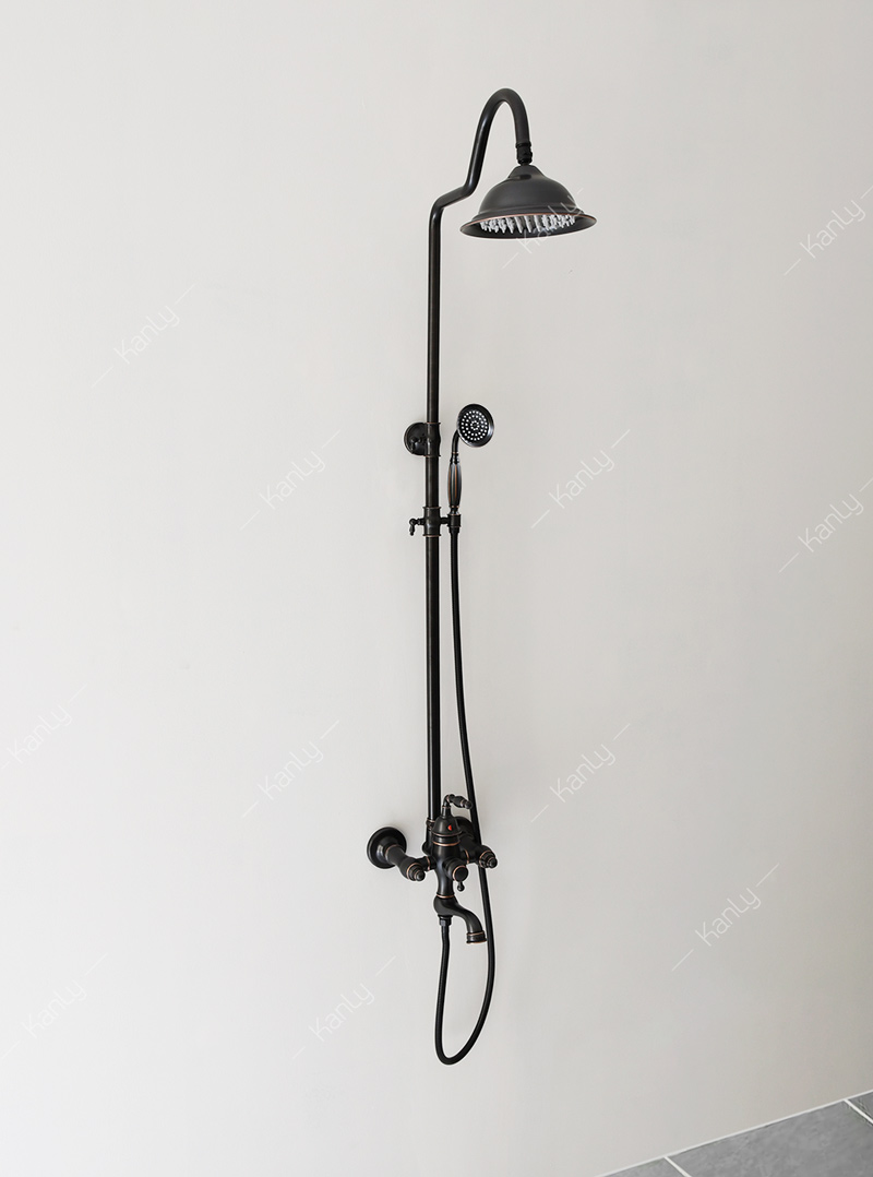 Bộ sen cây tắm đứng nóng lạnh bằng đồng Kanly GCS14B