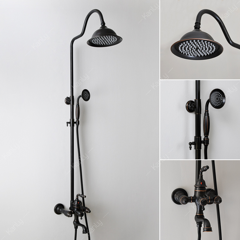 Bộ sen cây tắm đứng nóng lạnh bằng đồng Kanly GCS14B