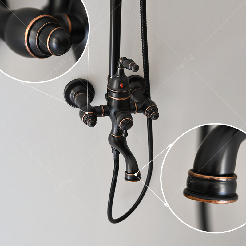 Bộ sen cây tắm đứng nóng lạnh bằng đồng Kanly GCS14B