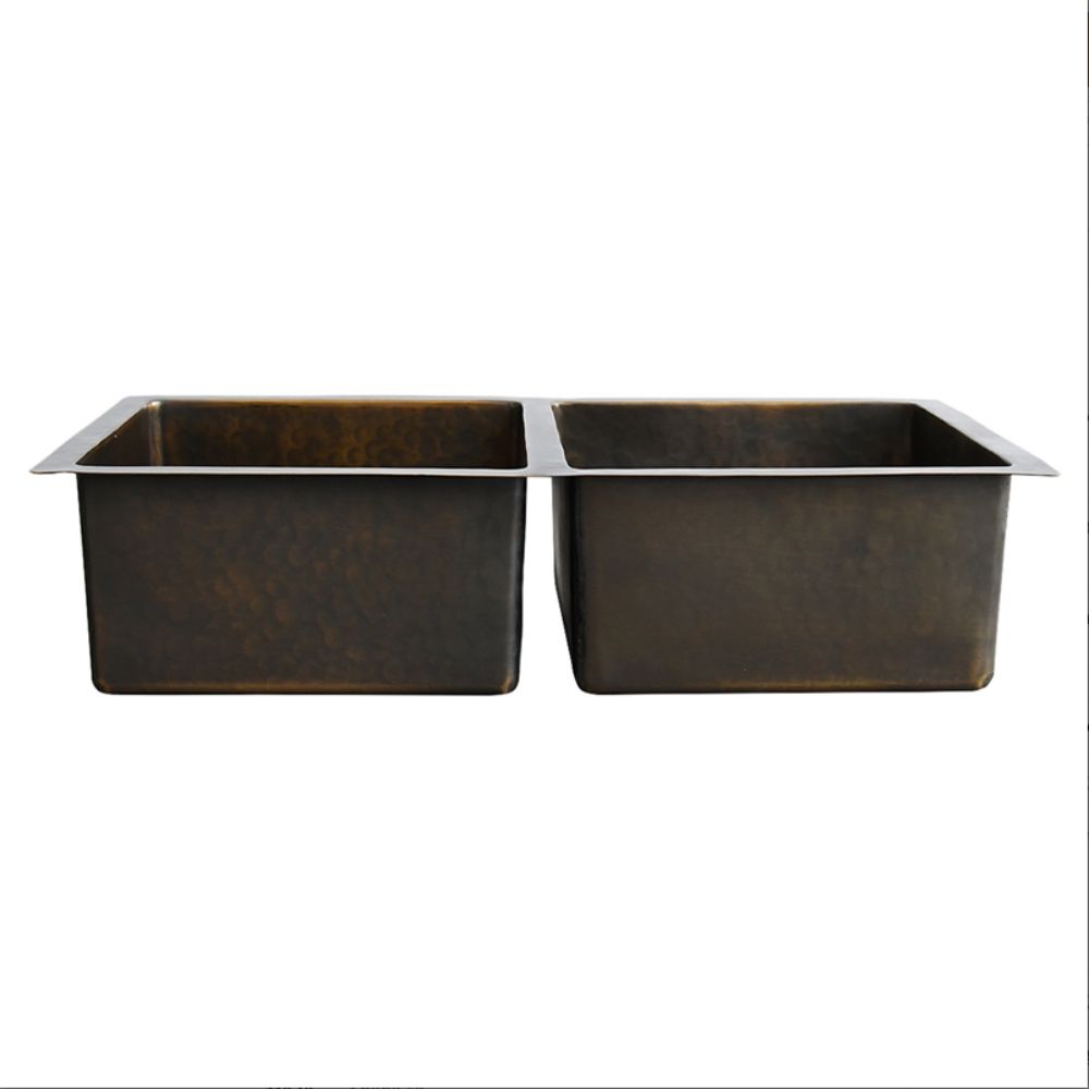 Chậu rửa chén 2 hố bằng đồng Kanly BCS257