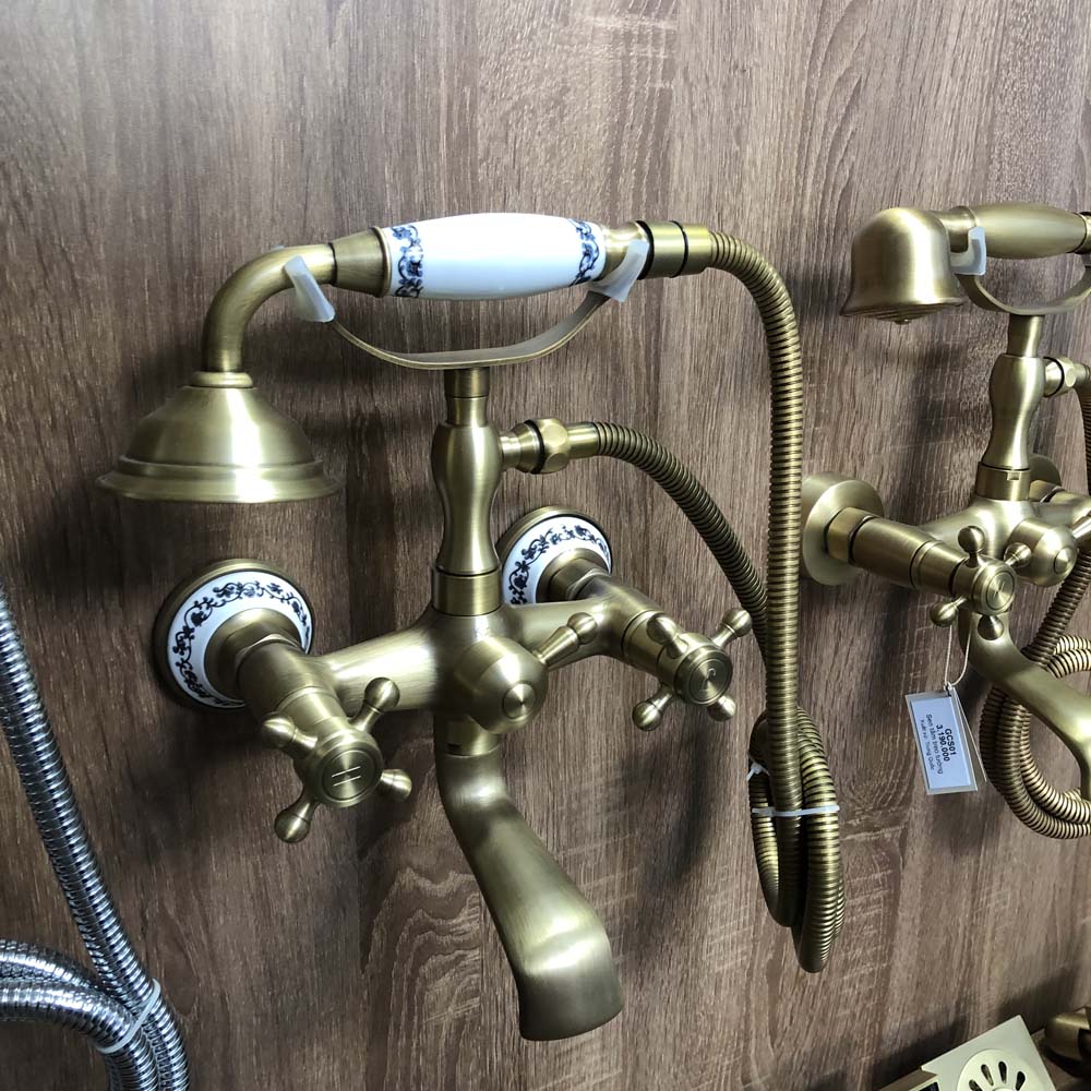 Bộ sen tắm nóng lạnh bằng đồng Kanly GCS03