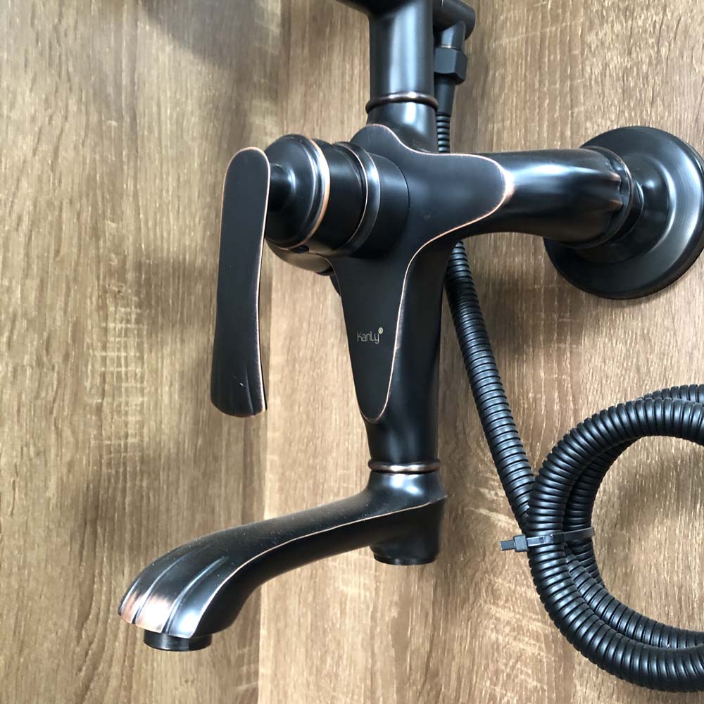 Sen tắm treo tường nóng lạnh bằng đồng Kanly GCS23B