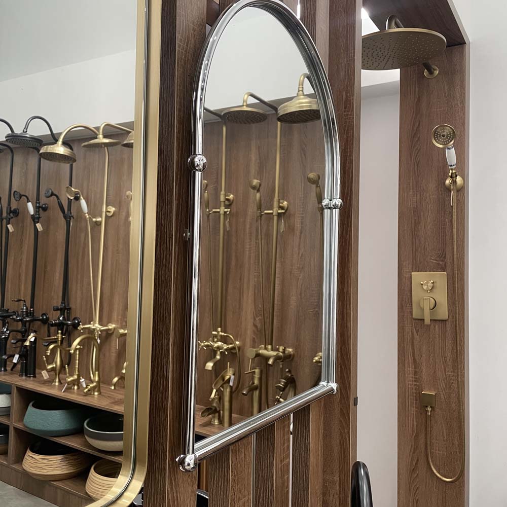 Gương trang điểm treo tường khung bằng đồng KANLY CHG12.01