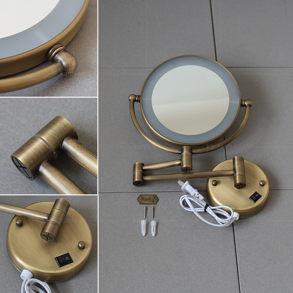 Gương cạo râu có đèn Kanly GCK18L