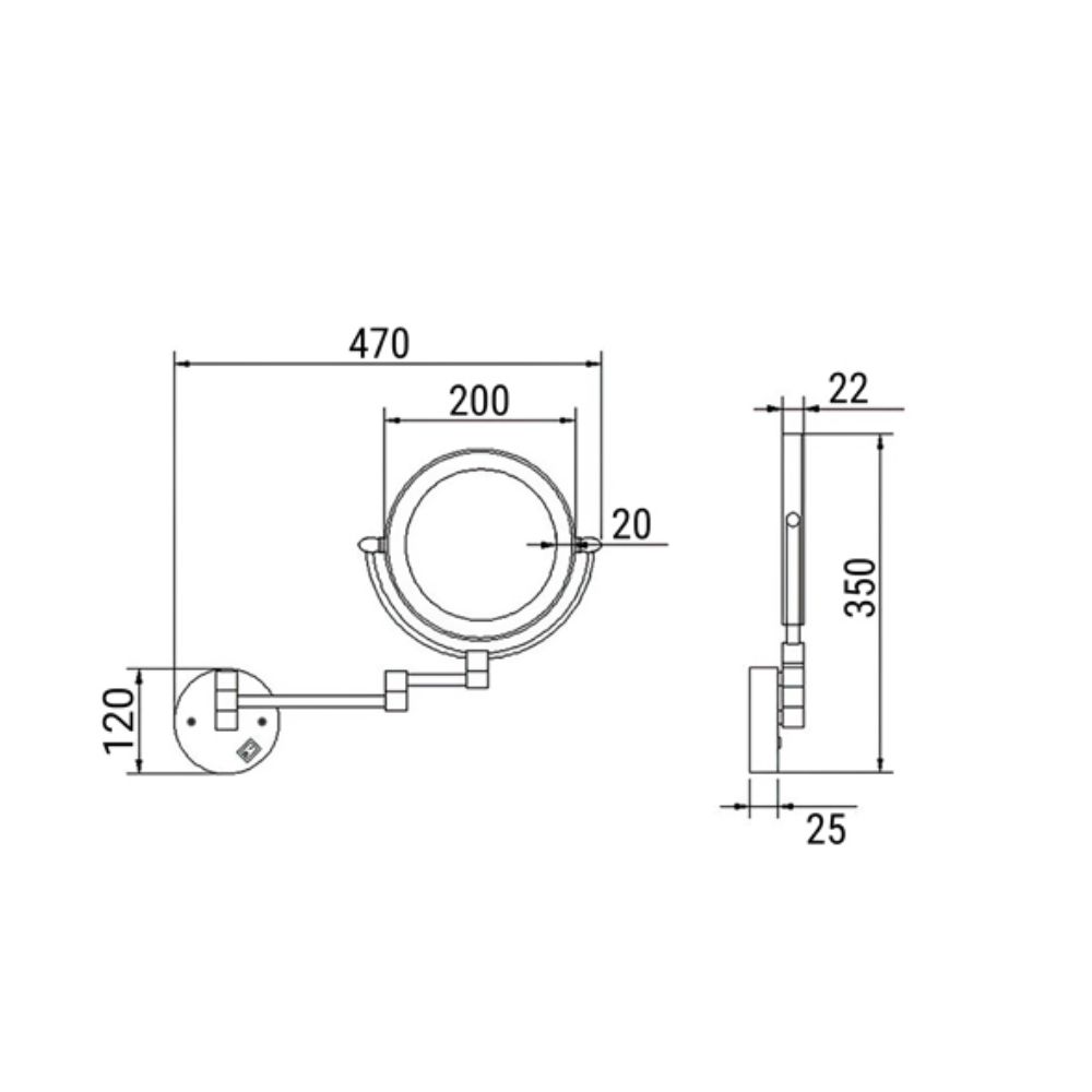 Gương cạo râu có đèn Kanly GCK18LB
