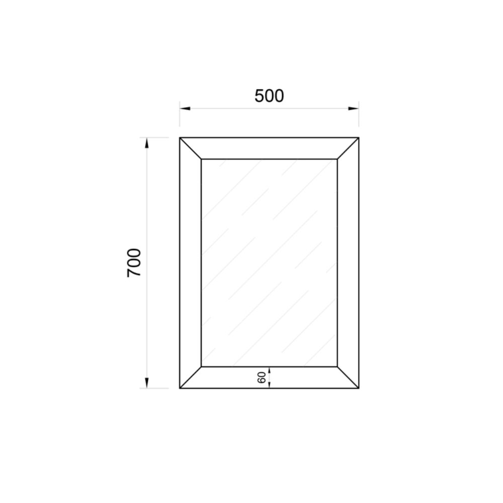 Gương soi khung gỗ tự nhiên Kanly GG9101