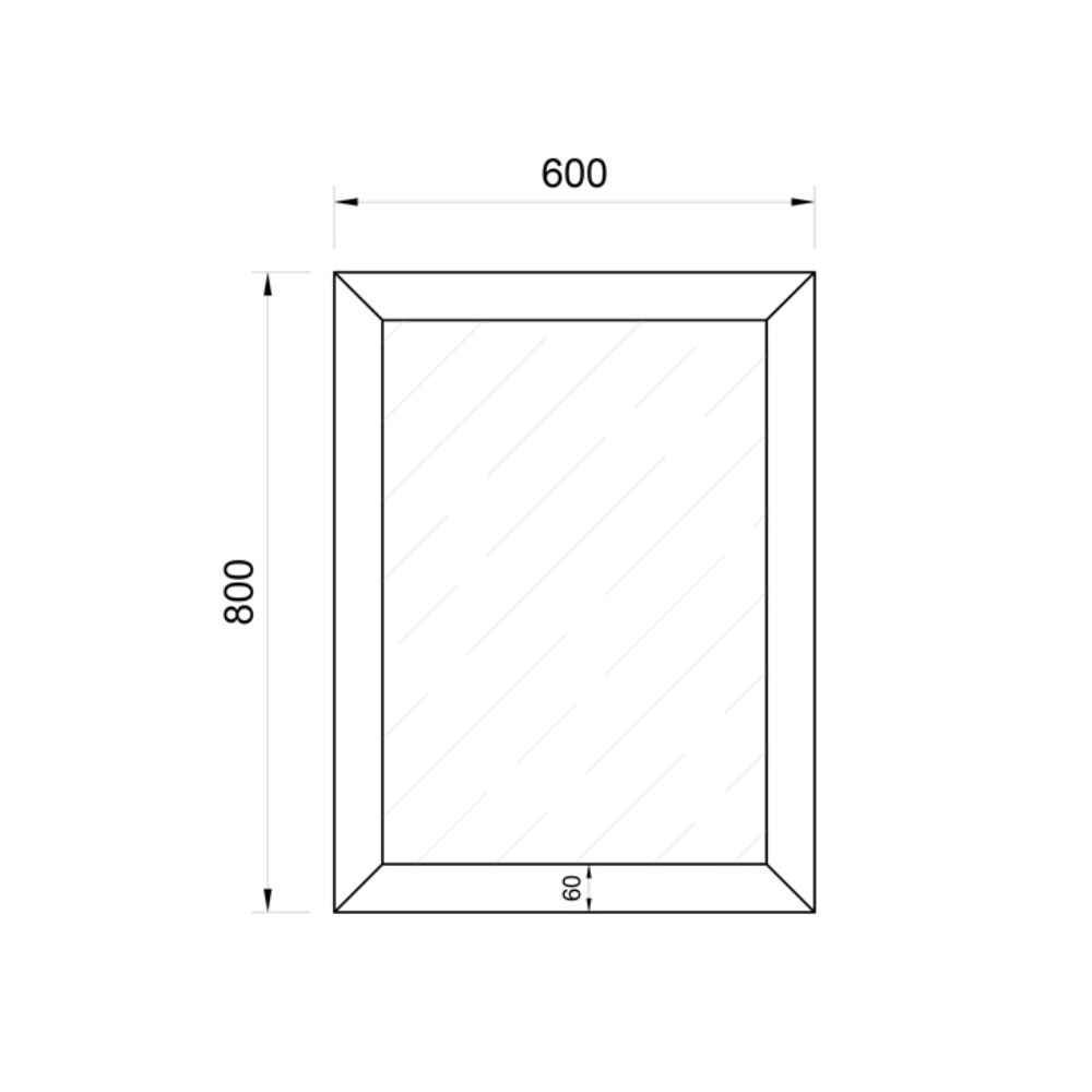 Gương soi khung gỗ tự nhiên Kanly GG9102