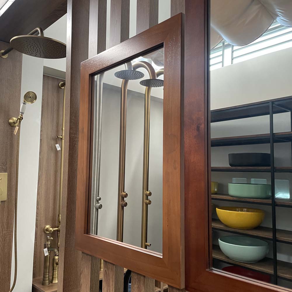 Gương soi khung gỗ tự nhiên 50x70cm Kanly PK21.01