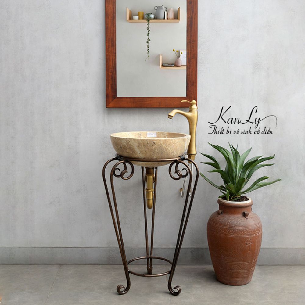Kệ sắt để lavabo tròn Kanly FP01