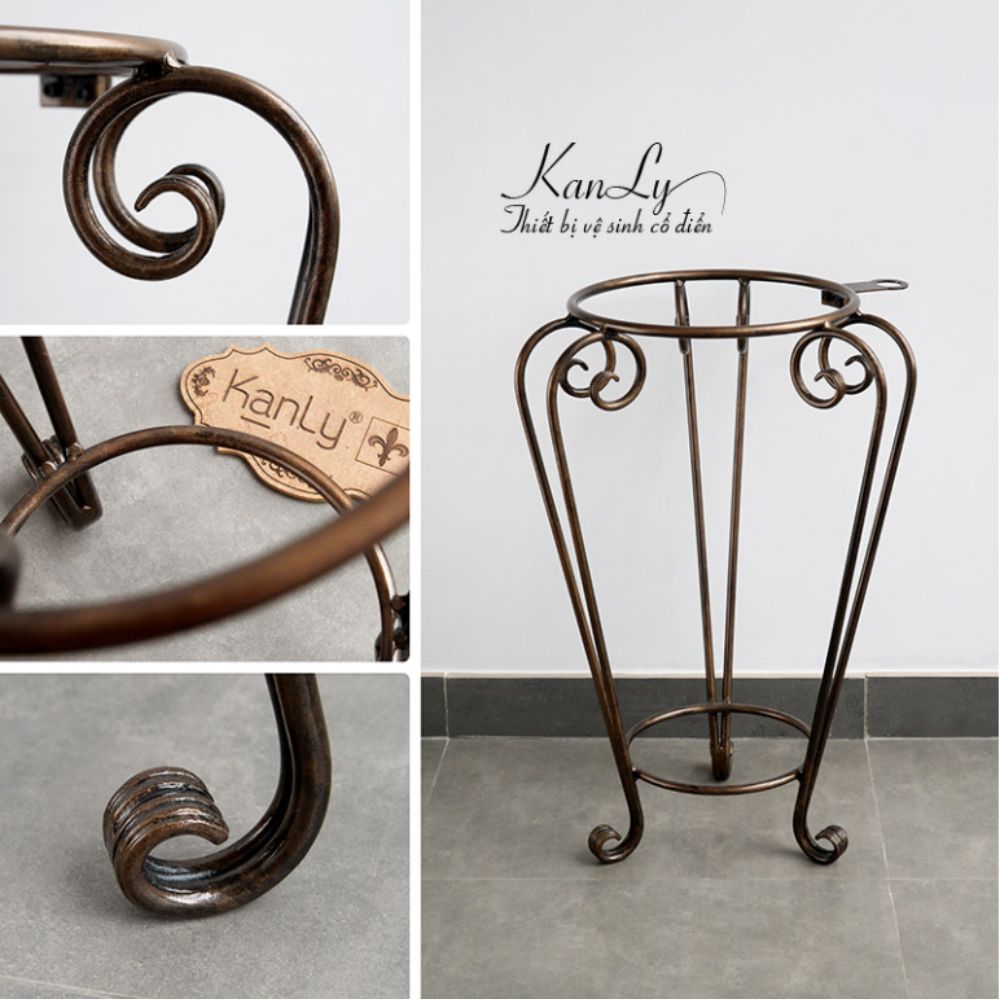 Kệ sắt để lavabo tròn Kanly FP01