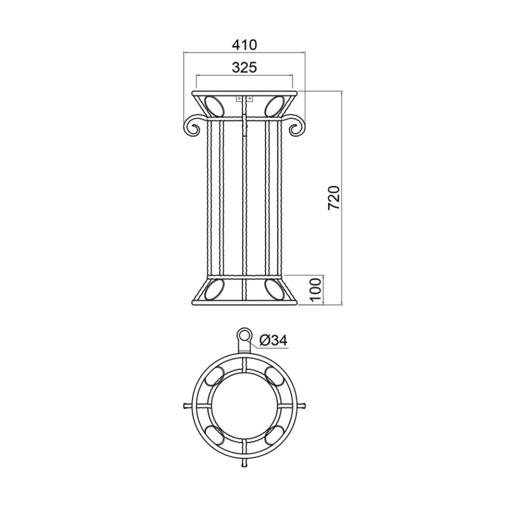 Kệ sắt để lavabo Kanly FP03