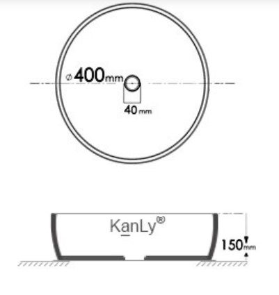 Chậu lavabo đặt bàn Kanly sứ hoa văn SU014