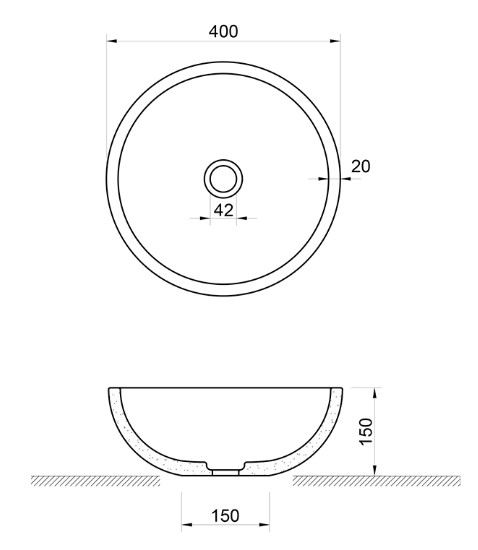 Chậu lavabo đặt bàn Kanly đá Marble tự nhiên MAR12N