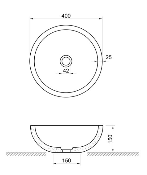 Chậu lavabo đặt bàn Kanly đá Marble tự nhiên MAR133N