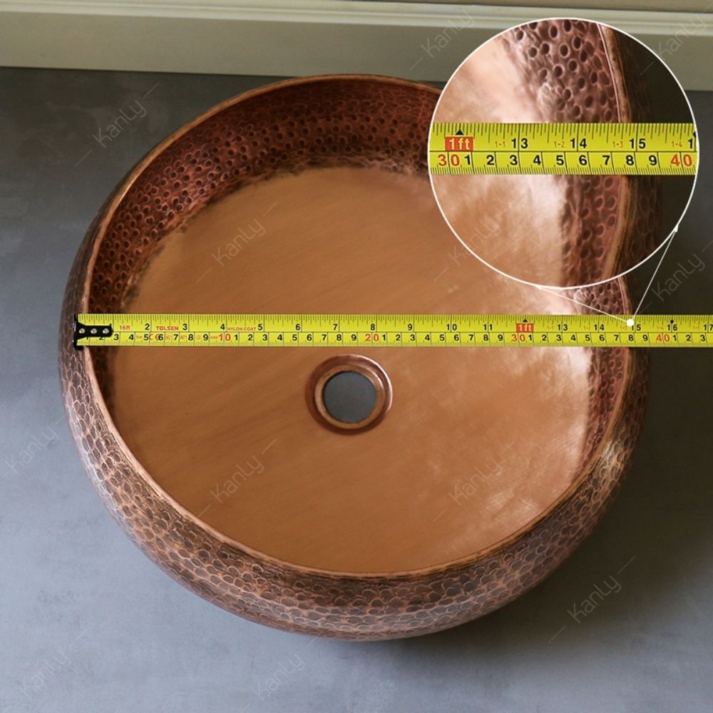 Chậu lavabo đặt bàn Kanly bằng đồng BL0122