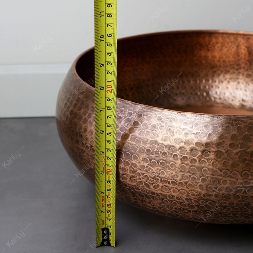 Chậu lavabo đặt bàn Kanly bằng đồng BL0122