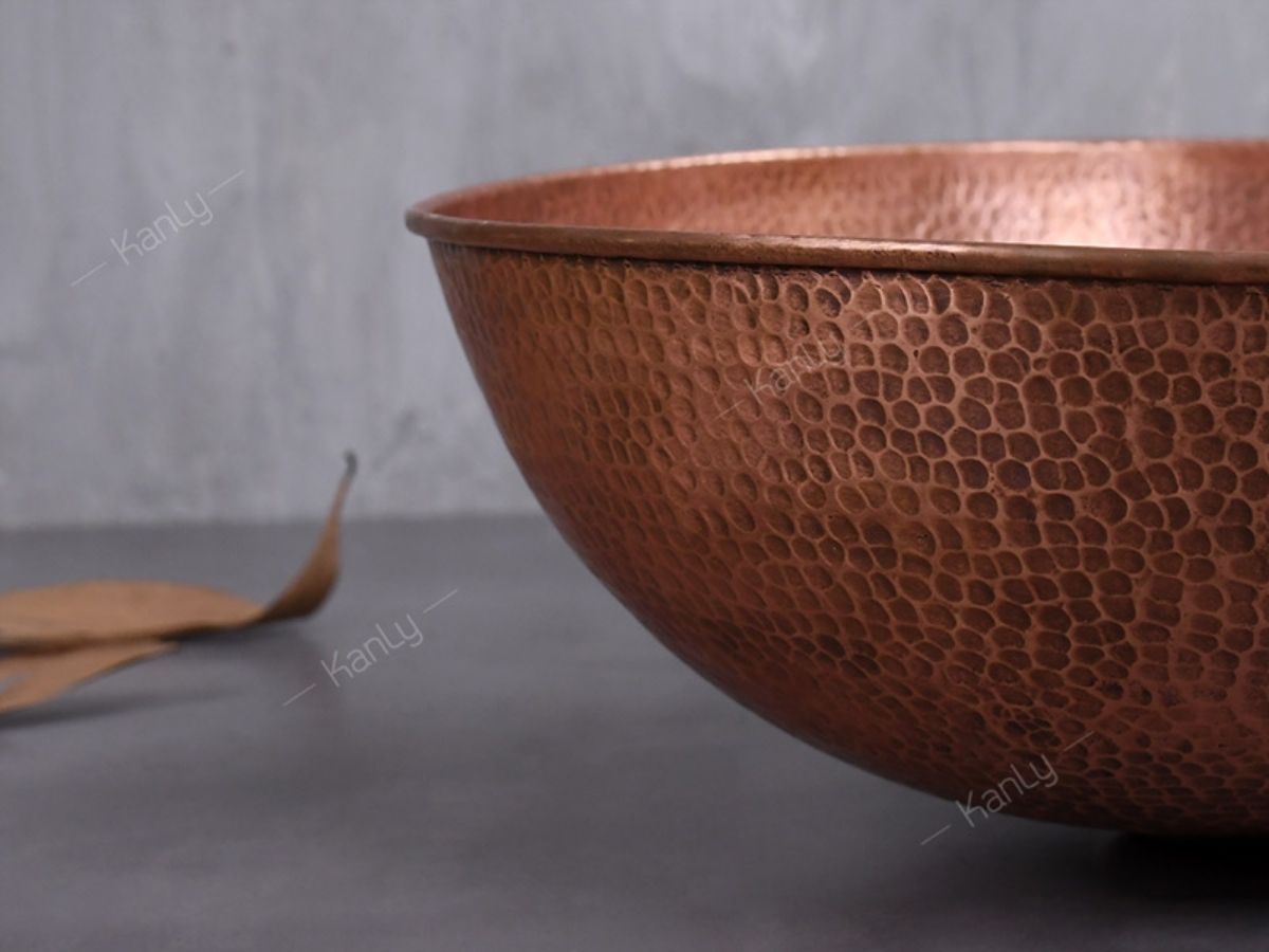Chậu lavabo đặt bàn Kanly bằng đồng BL0222