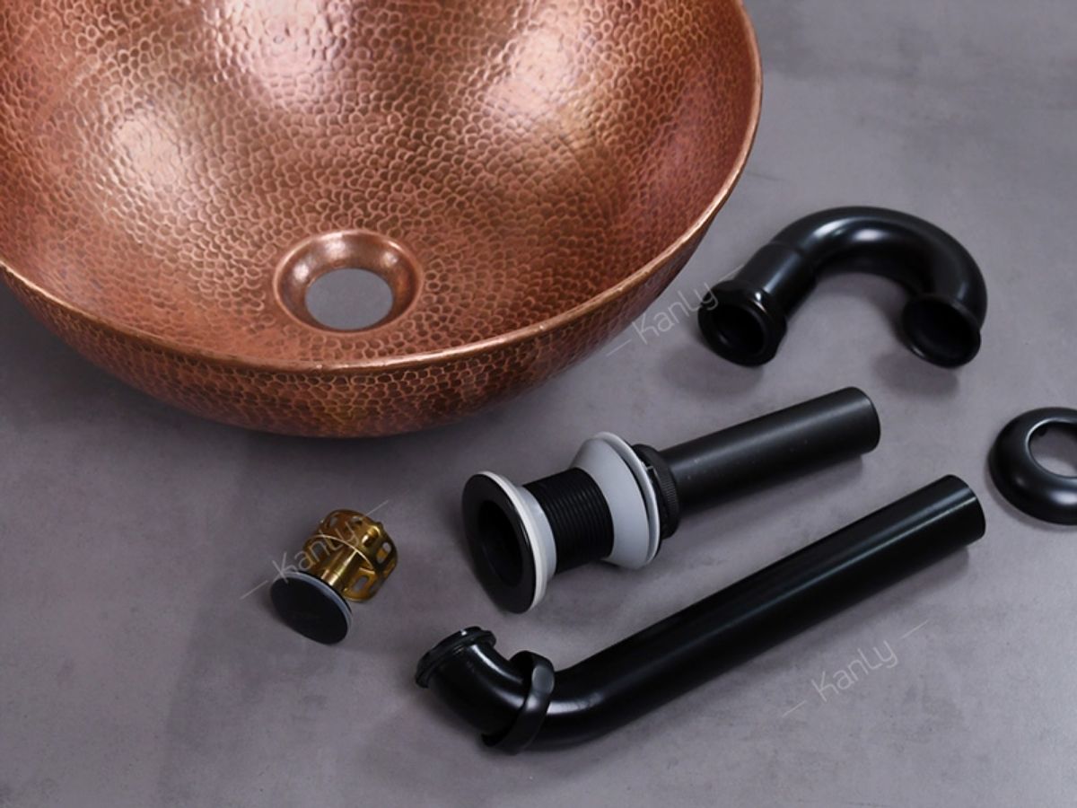 Chậu lavabo đặt bàn Kanly bằng đồng BL0222