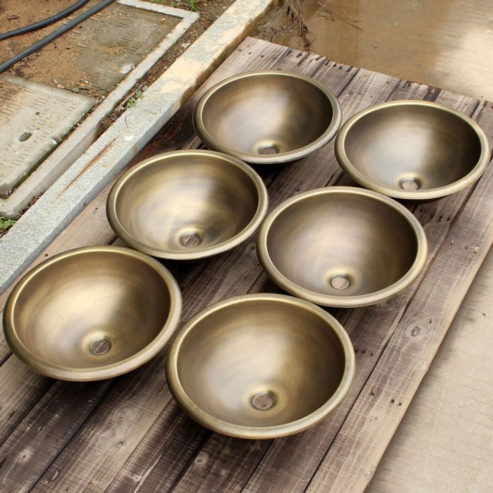 Chậu lavabo đặt bàn Kanly bằng đồng BL2011