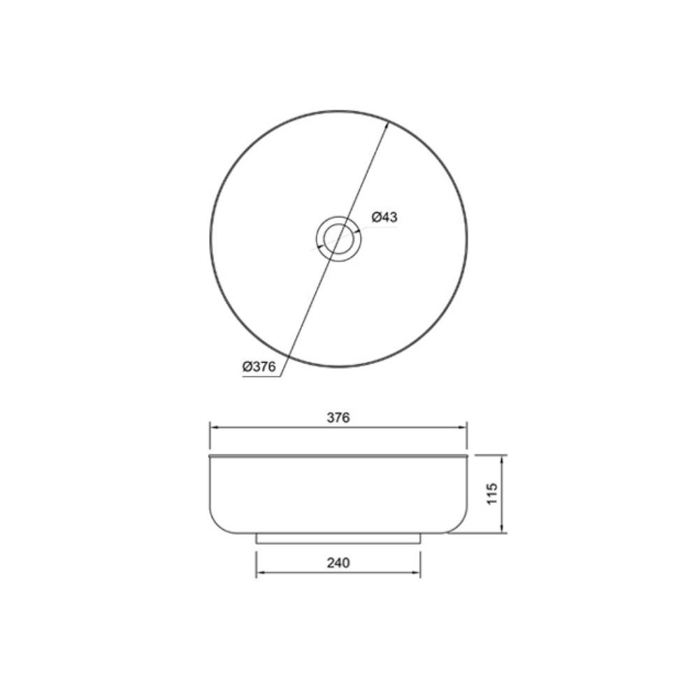 Chậu lavabo đặt bàn Kanly bằng đồng BL5022