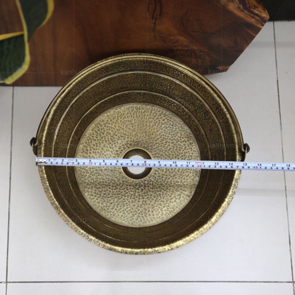 Chậu lavabo đặt bàn Kanly bằng đồng BL5111