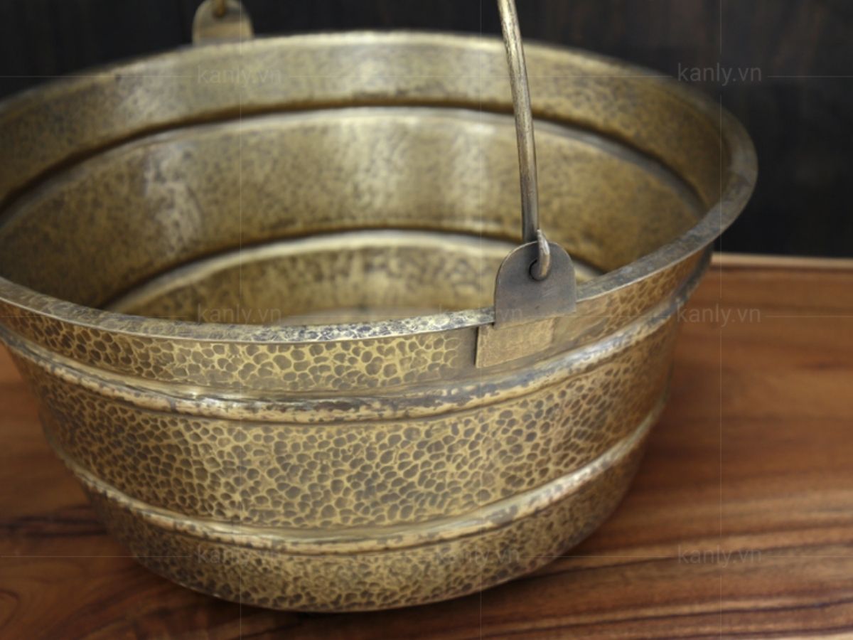 Chậu lavabo đặt bàn Kanly bằng đồng BL5111