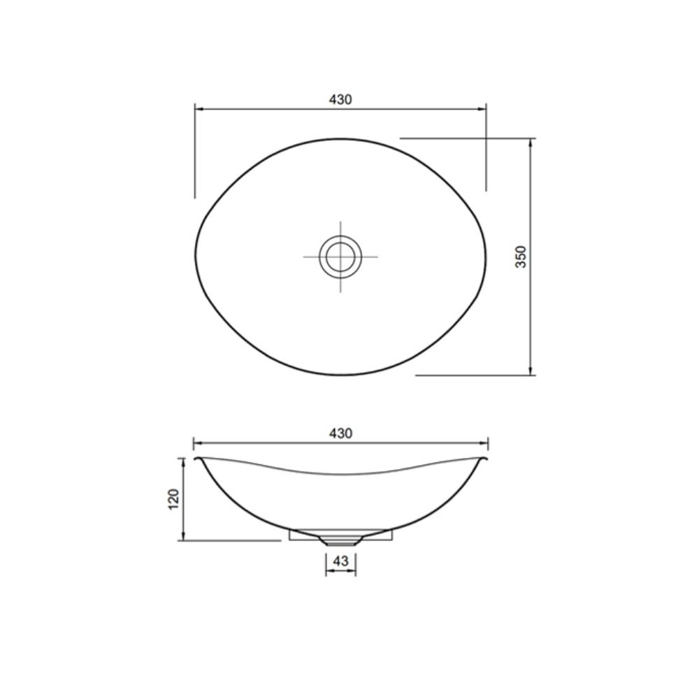 Chậu lavabo đặt bàn Kanly bằng đồng BL6022