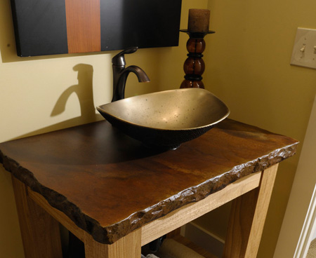 Chậu lavabo đặt bàn Kanly bằng đồng BS048