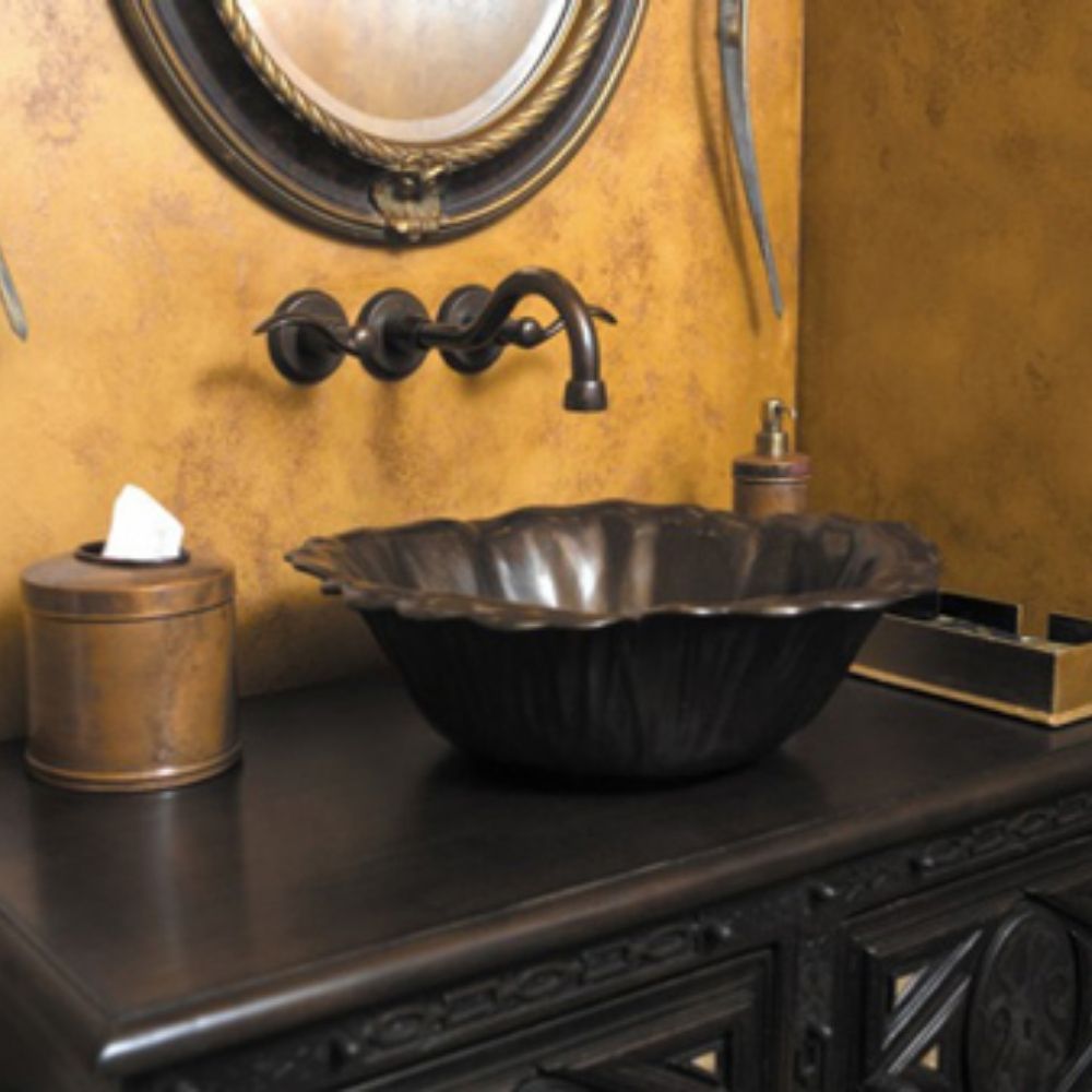 Chậu lavabo đặt bàn Kanly bằng đồng DL2911