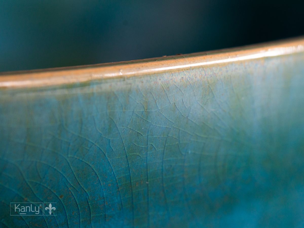 Chậu lavabo đặt bàn Kanly gốm họa tiết GV006