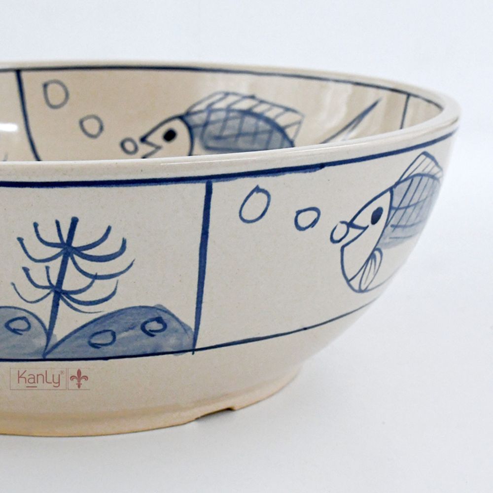 Chậu lavabo đặt bàn Kanly gốm mỹ thuật GV102