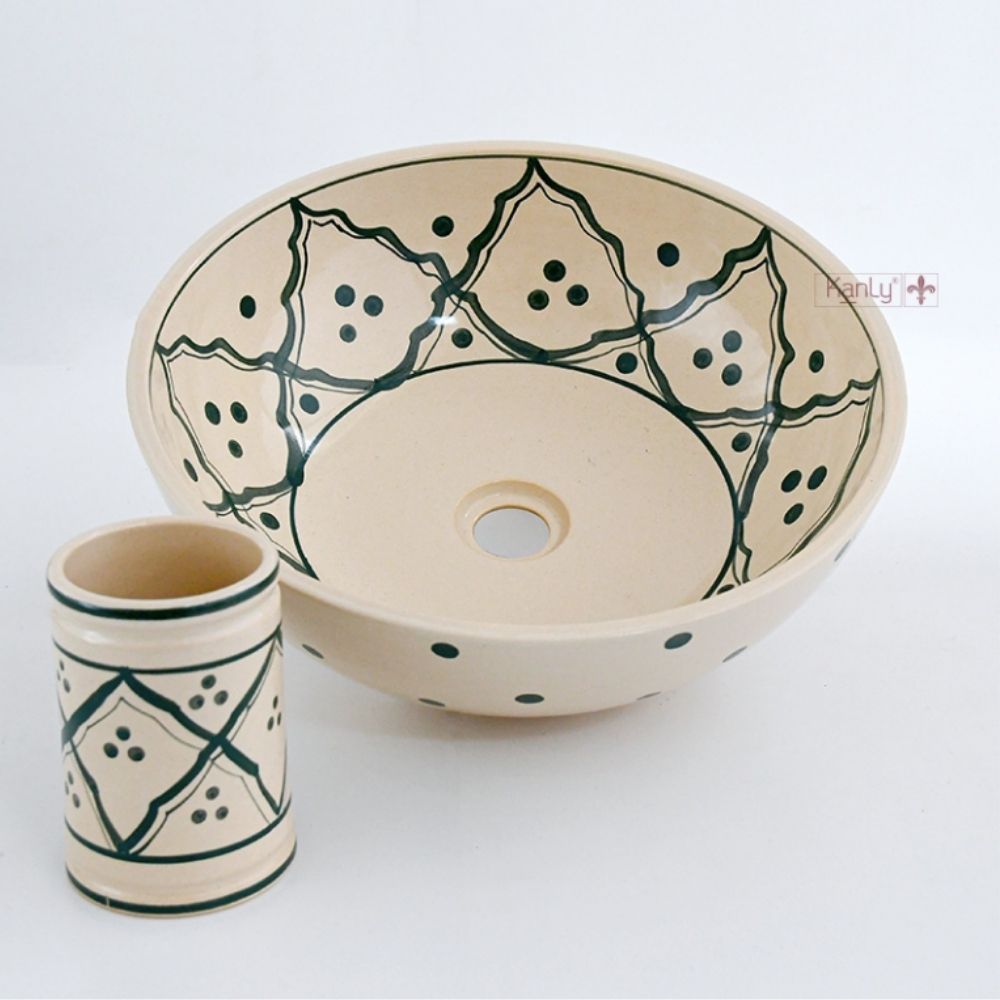 Chậu lavabo đặt bàn Kanly gốm mỹ thuật GV104