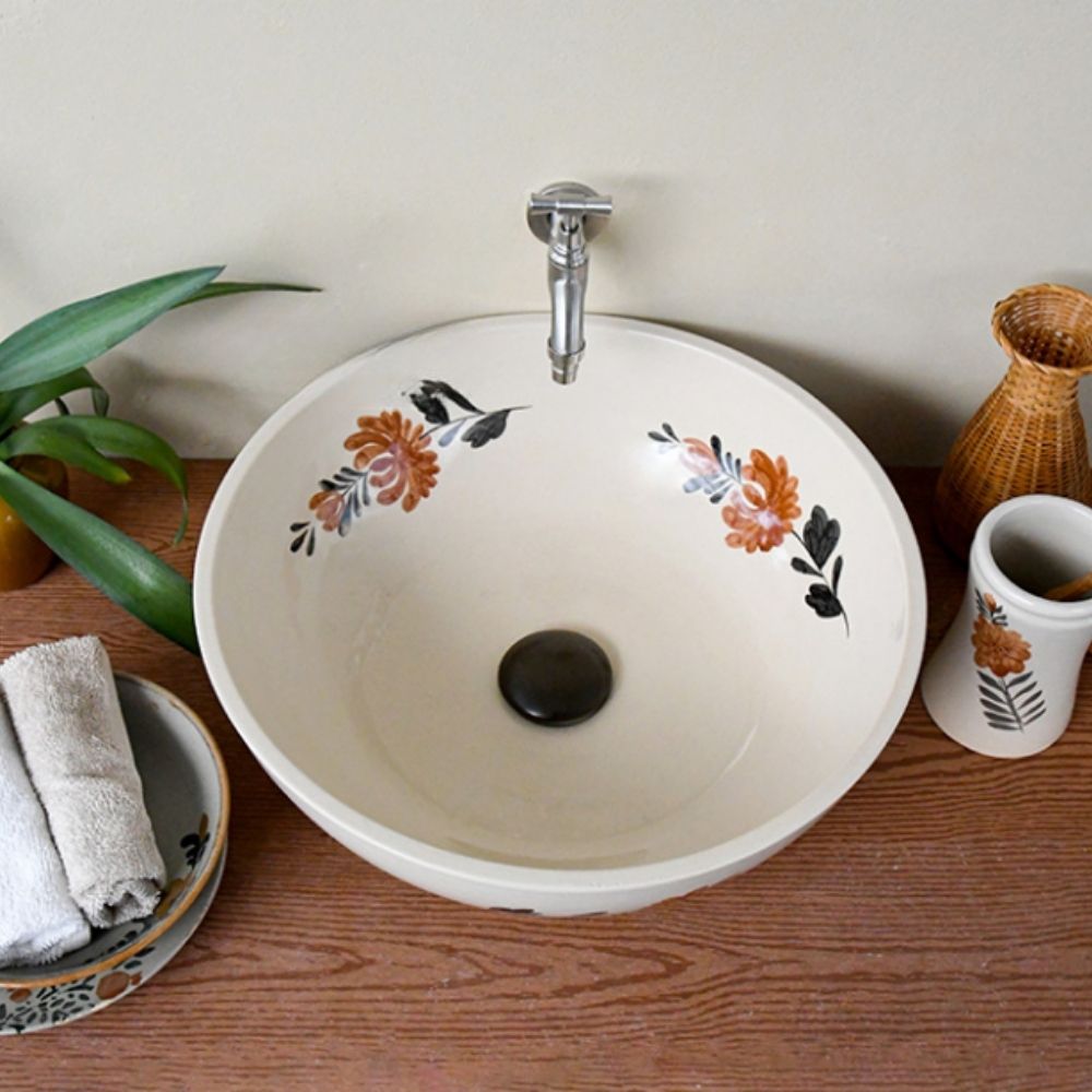 Chậu lavabo đặt bàn Kanly gốm mỹ thuật GV105