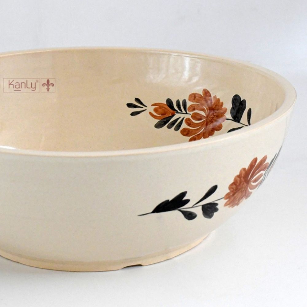 Chậu lavabo đặt bàn Kanly gốm mỹ thuật GV105