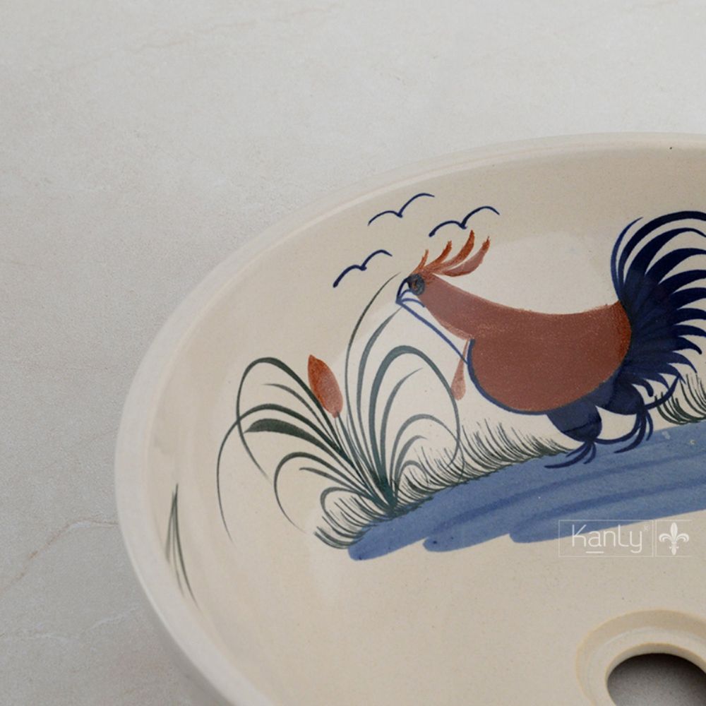 Chậu lavabo đặt bàn Kanly gốm mỹ thuật GV107
