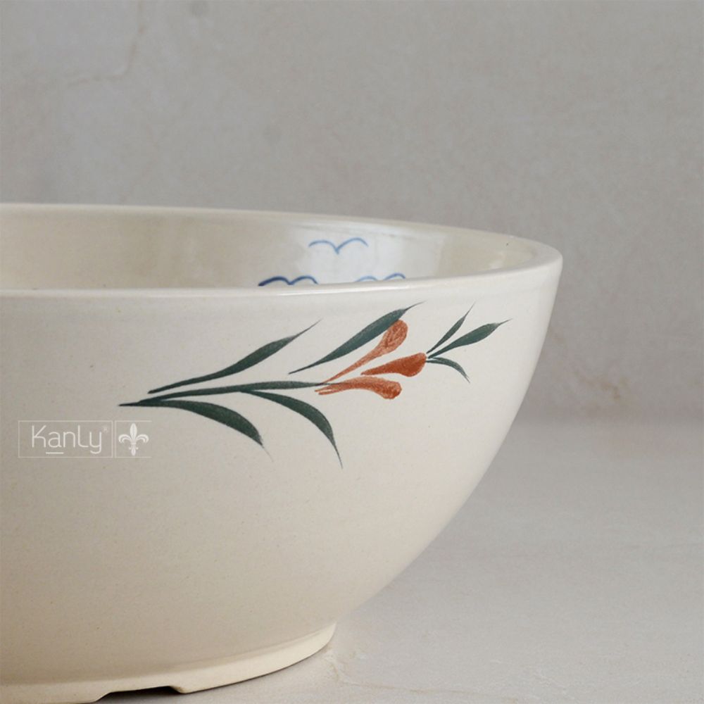 Chậu lavabo đặt bàn Kanly gốm mỹ thuật GV107