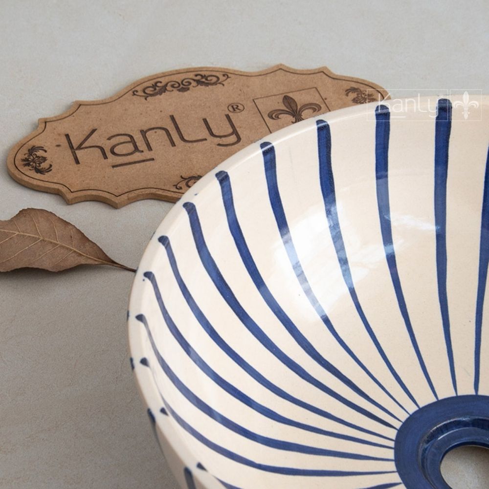 Chậu lavabo đặt bàn Kanly gốm mỹ thuật GV114