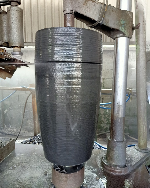 Chậu rửa lavabo Kanly dáng trụ đá Marble LH470