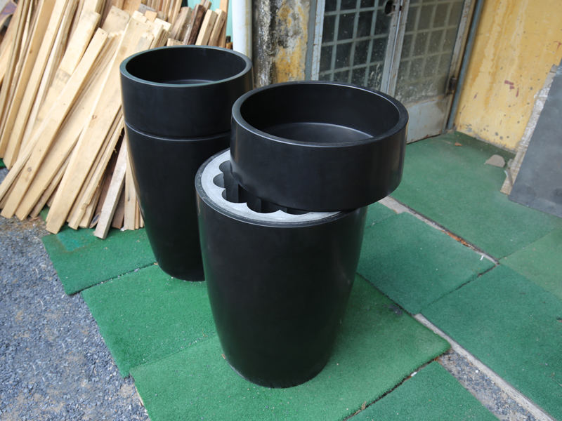 Chậu rửa lavabo Kanly dáng trụ đá Marble LH470