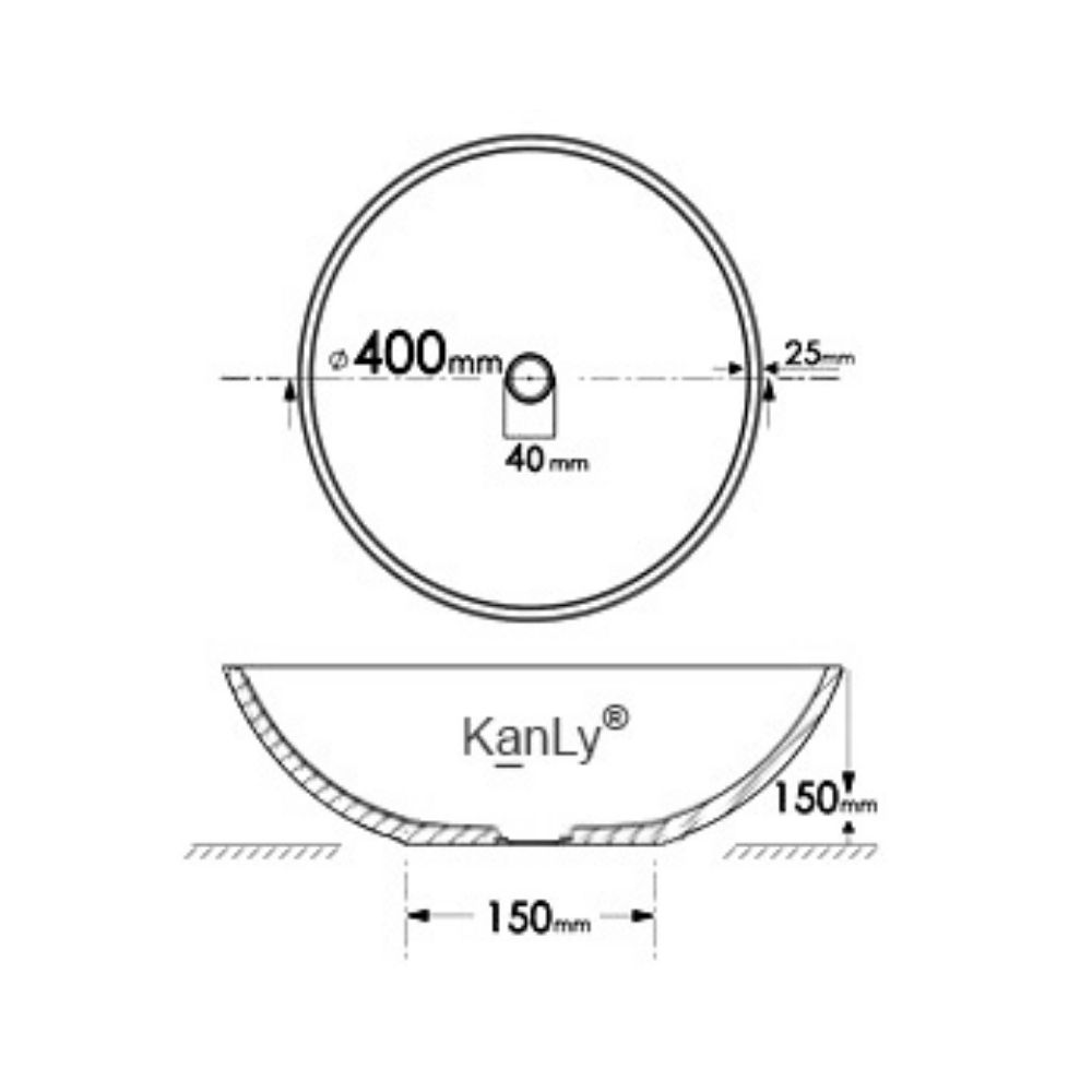Chậu lavabo đặt bàn Kanly bằng thuỷ tinh LK127