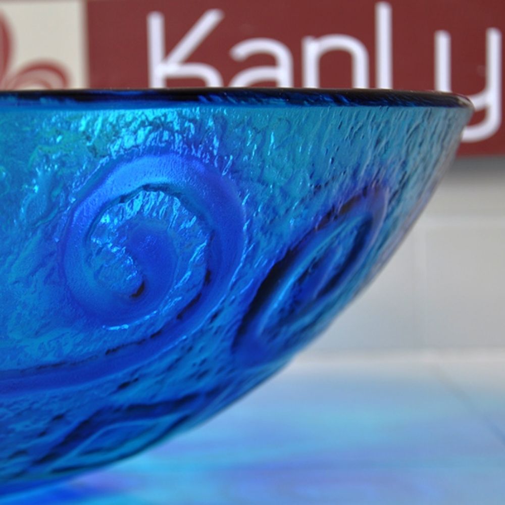 Chậu lavabo đặt bàn Kanly bằng thuỷ tinh LK73