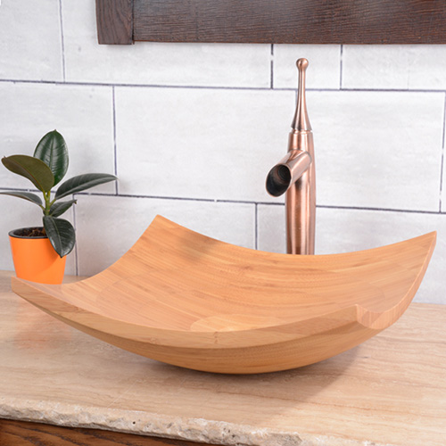 Chậu lavabo đặt bàn Kanly gỗ tre LTE31