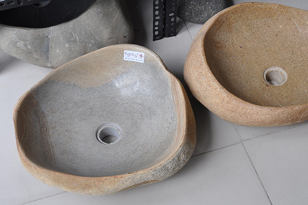Chậu lavabo đặt bàn Kanly đá cuội MAR15C