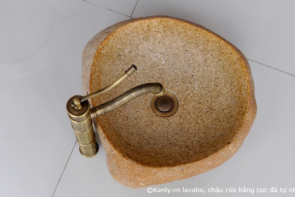 Chậu lavabo đặt bàn Kanly đá cuội MAR15C
